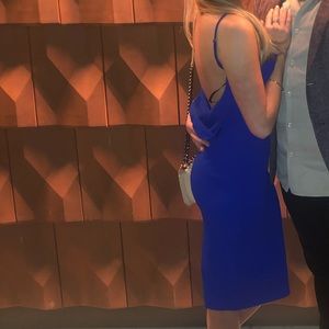 Royal Blue Dress with Low Scoop Back